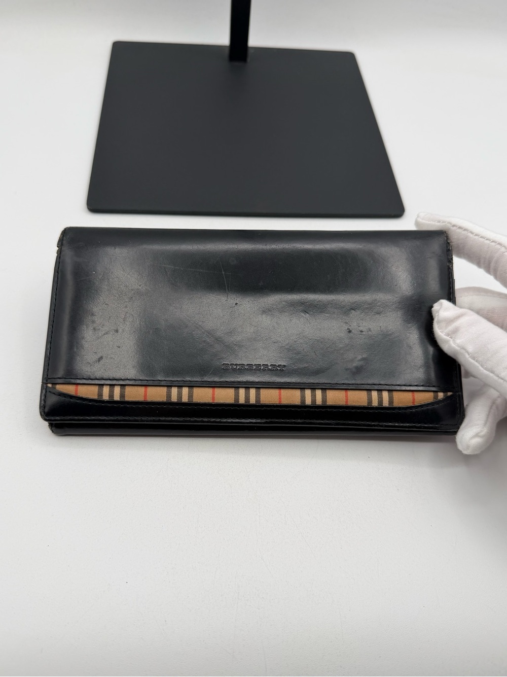 Burberry Long Nova Plaid Flap Wallet